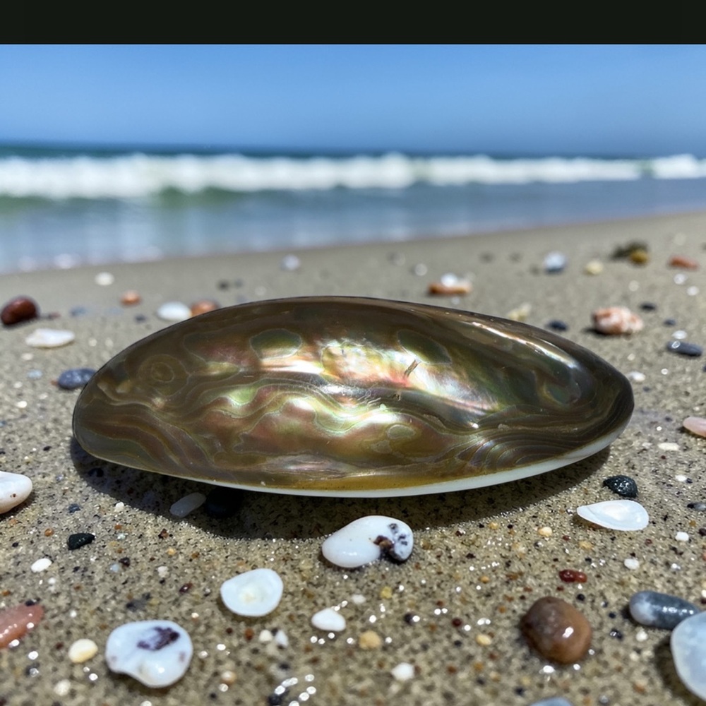 Iridescent Vintage Abalone Shell Brooch
2.5" Iridescent Mother of Pearl Oval Pin